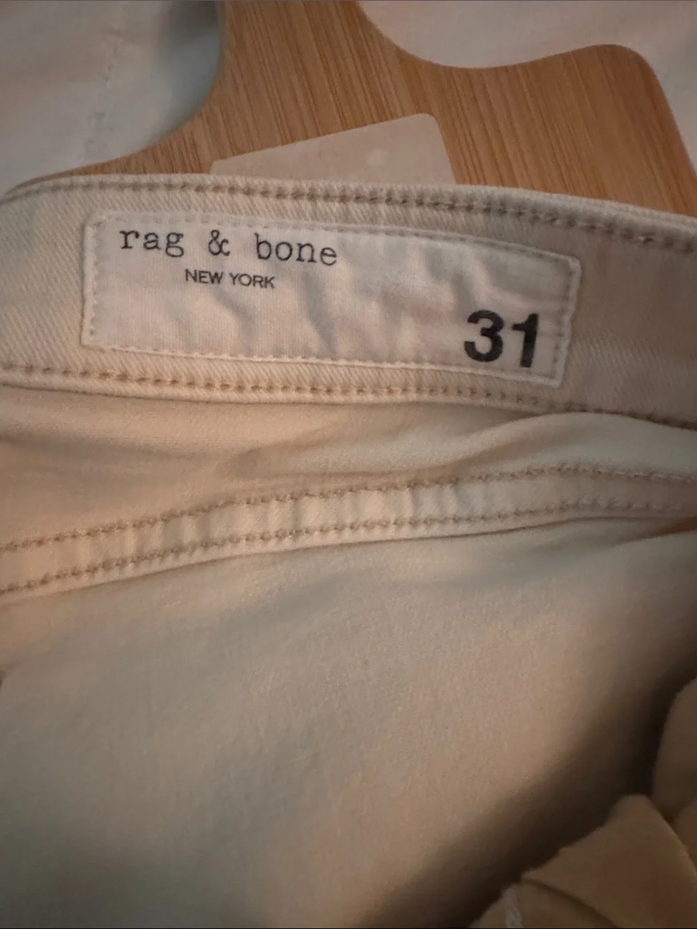 rag & bone Cream Women's Jeans